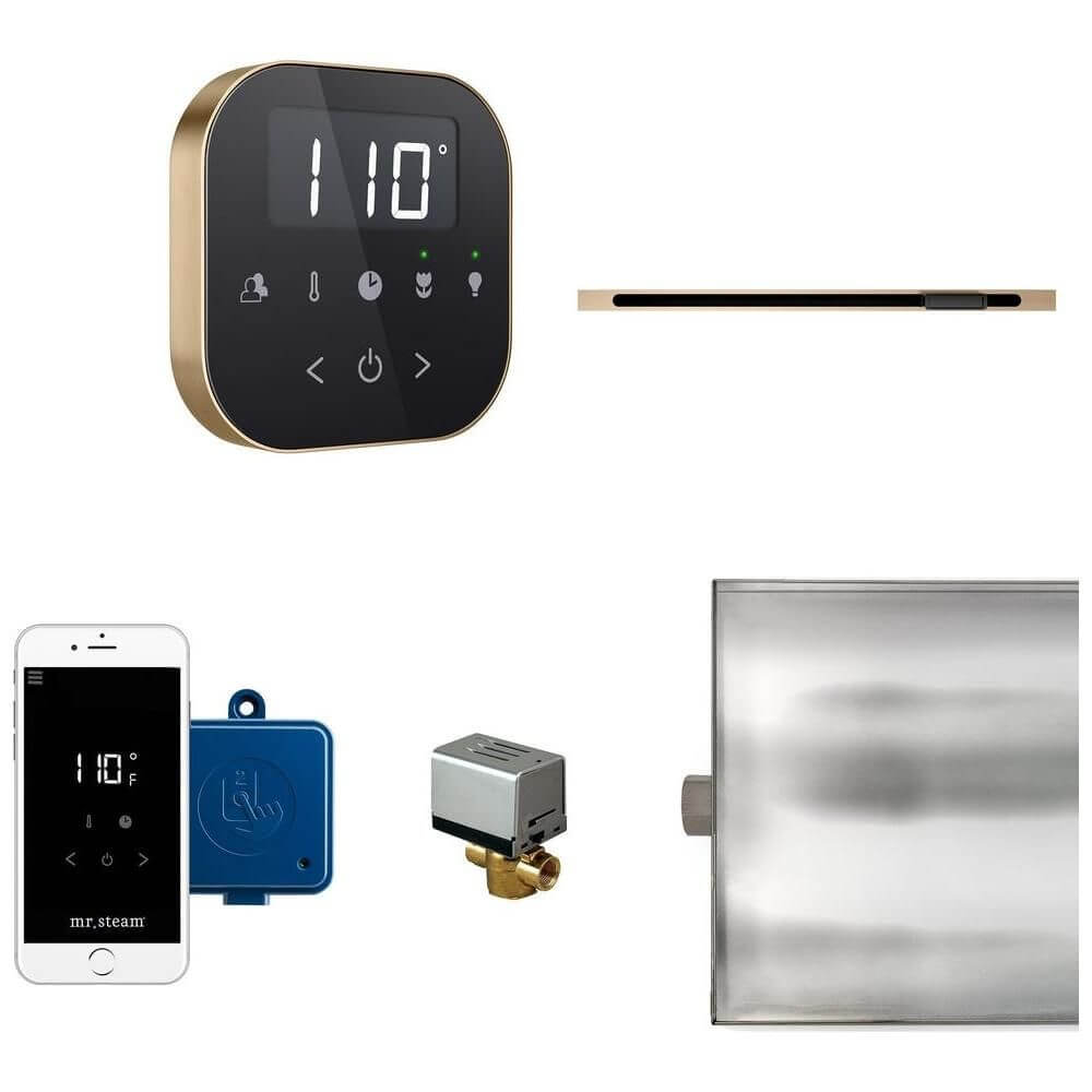 Mr. Steam AirButler Linear Steam Shower Control Package with AirTempo Control and Linear SteamHead, RecovAthlete
