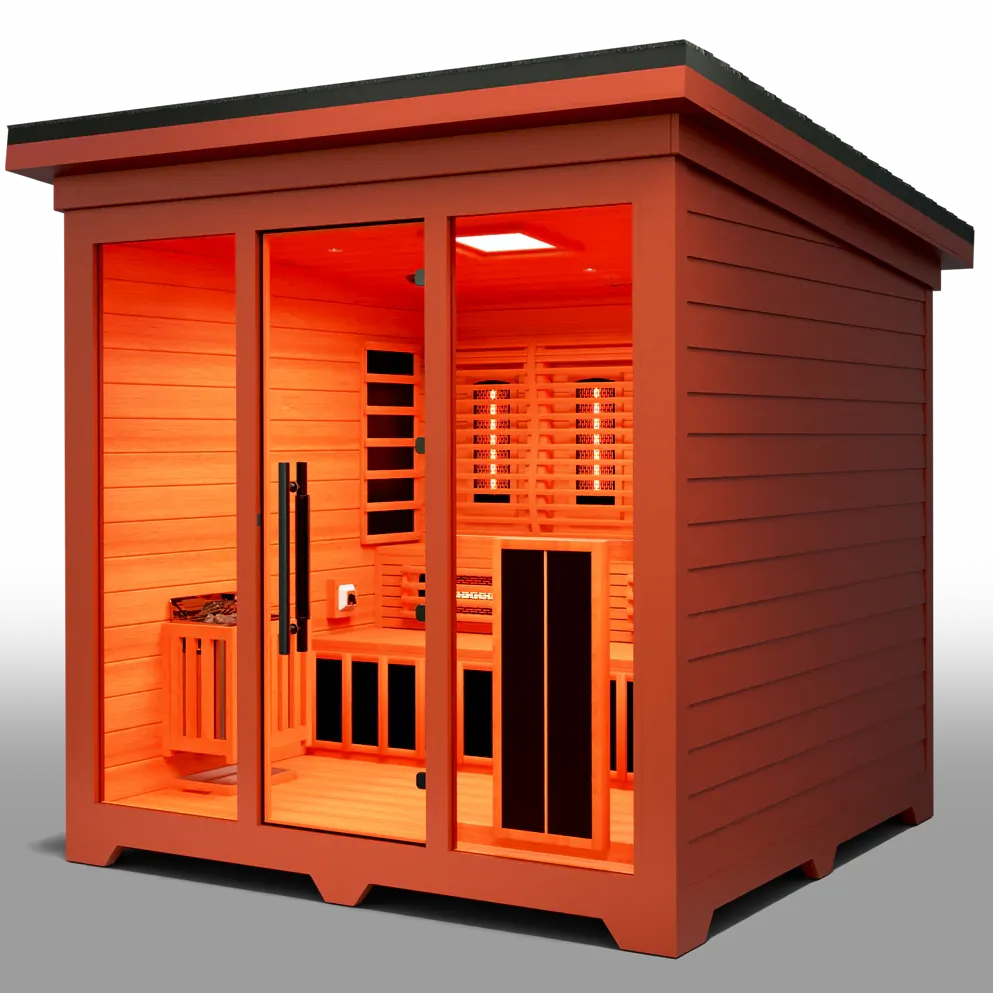 Medical Sauna Nature X Outdoor 6-8 Person Infrared Sauna, view 5, RecovAthlete