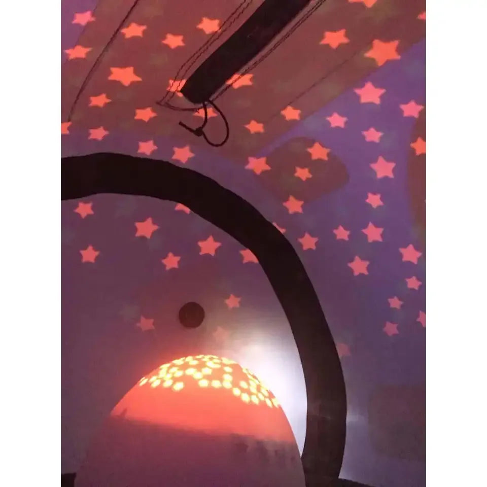 Interior view of thenewtowne c4‑40 mild hyperbaric chamber with starry lights, promoting a relaxing recovery space.