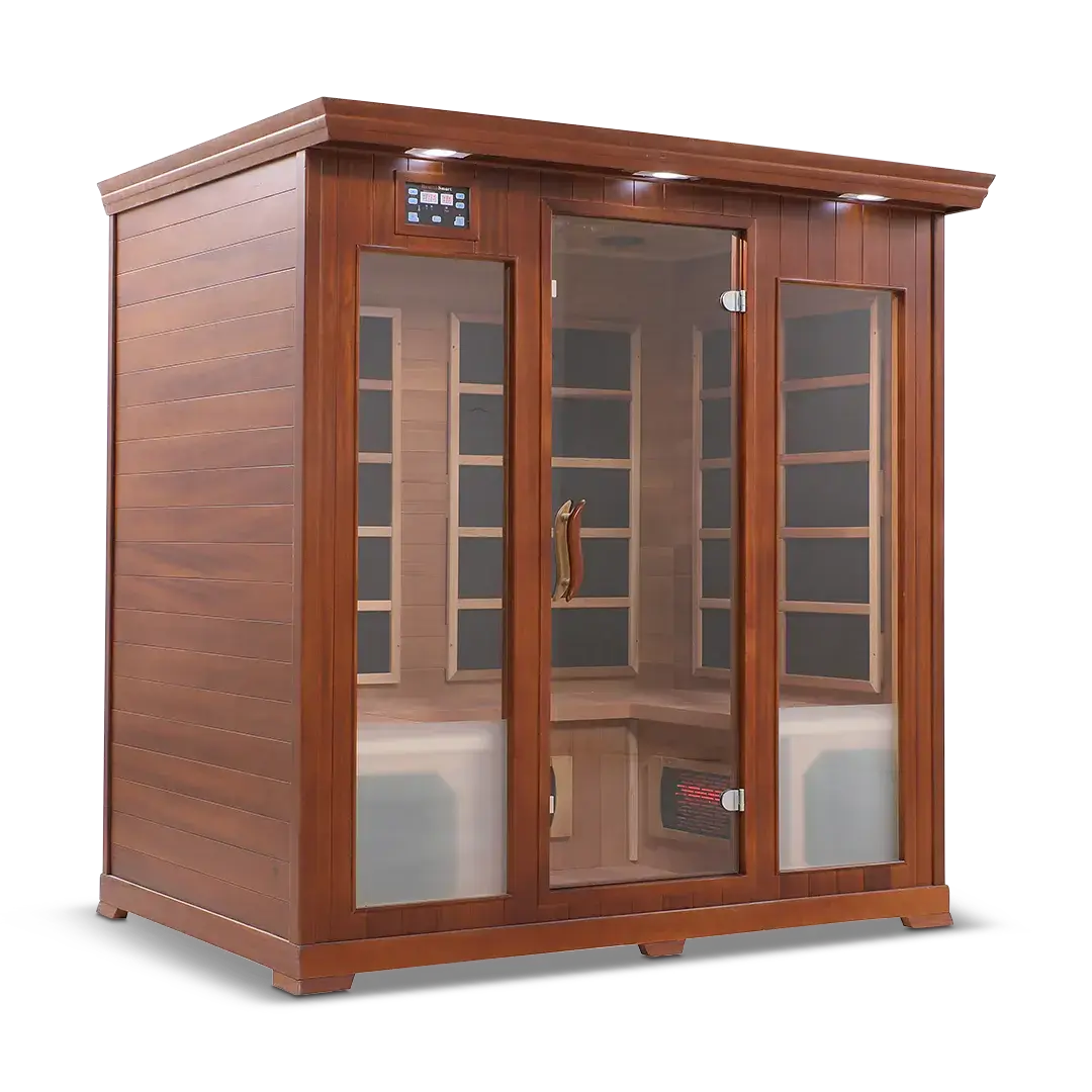 HealthSmart 4 Person Full Spectrum Corner Infrared Sauna, view 10, RecovAthlete
