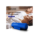 Macy-Pan ST702 Hyperbaric Oxygen Therapy Chamber in blue, designed for recovery and wellness, impacted by 1.5 ATA pressure.