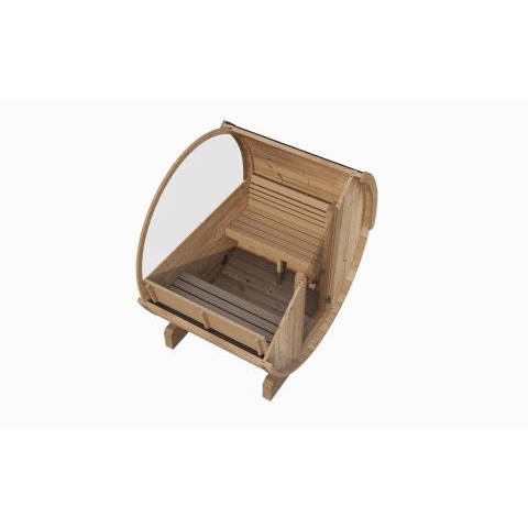 SaunaLife 4 Person 6' Long Barrel Sauna | Ergo Model E7 - SL-MODELE7WRear WindowSaunaLifeSaunaRecovAthlete