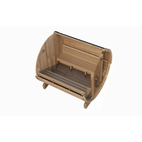 SaunaLife 6 Person 7' Long Barrel Sauna | Ergo Model E8 - SL-MODELE8WRear WindowSaunaLifeSaunaRecovAthlete