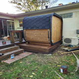 SaunaLife CL5G Sauna – 4-Person Cube-Series Outdoor Home Sauna Kit