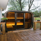 SaunaLife CL5G Sauna – 4-Person Cube-Series Outdoor Home Sauna Kit
