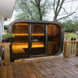 SaunaLife CL5G Sauna – 4-Person Cube-Series Outdoor Home Sauna Kit