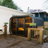 SaunaLife CL5G Sauna – 4-Person Cube-Series Outdoor Home Sauna Kit