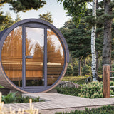 SaunaLife EE6G Sauna – 4-Person Outdoor Barrel Sauna | Ergo Elegance Series