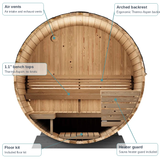 SaunaLife EE6G Sauna – 4-Person Outdoor Barrel Sauna | Ergo Elegance Series