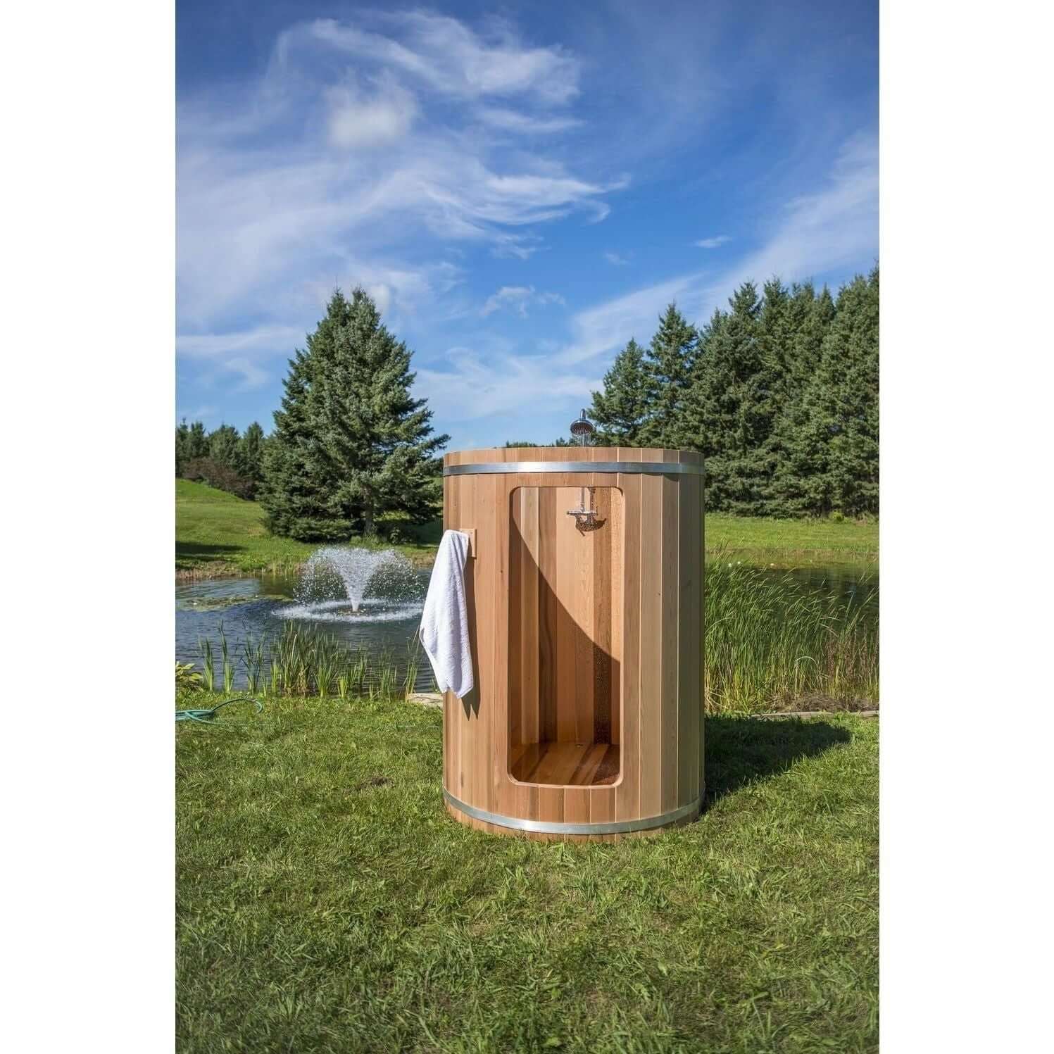 Dundalk Leisurecraft Rainbow Outdoor Shower Knotty/Clear Red Cedar - Select Saunas