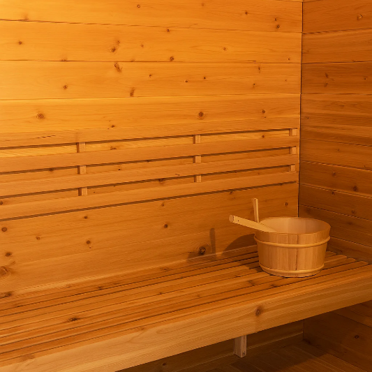 Sunray Saunas Sunray Denali 4-Person Contemporary Outdoor Sauna with Harvia Heater
