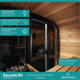 SaunaLife CL4G Sauna – 3-Person Cube-Series Outdoor Home Sauna Kit