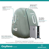 OxyRevo Heal40 Portable Wheelchair Hyperbaric Chamber, view 4, RecovAthlete
