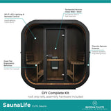 SaunaLife CL7G Sauna – 6-Person Cube-Series Outdoor Home Sauna Kit, view 4, RecovAthlete