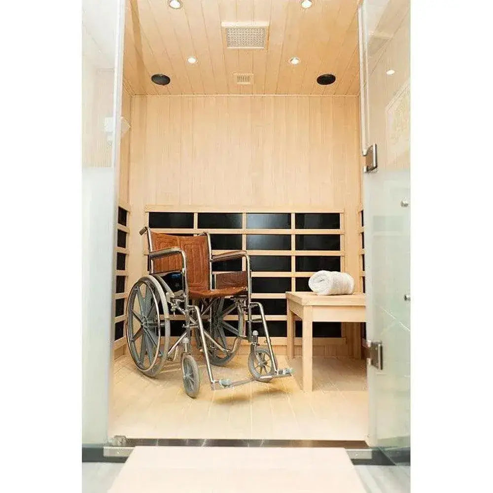 wheelchair in HaloSauna™ - Salt Sauna Halotherapy And Infrared Sauna