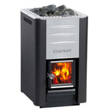 Scandia Electric Barrel Sauna with Canopy 8 Person Sauna