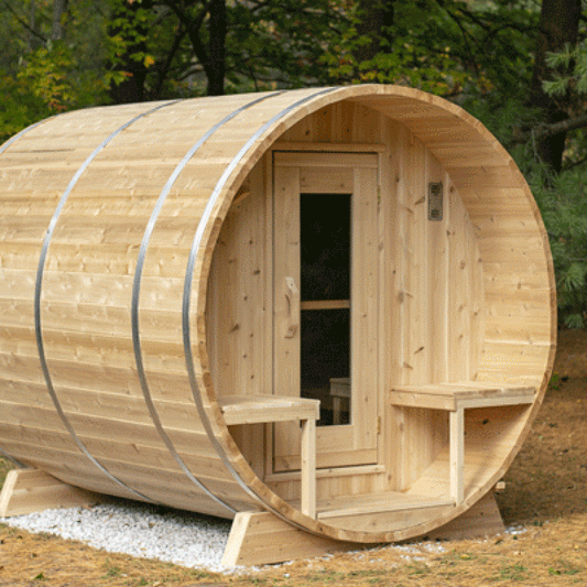 Leisurecraft Canadian Timber Serenity 4 Person Outdoor Barrel Sauna CTC2245W