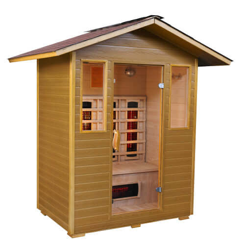 Sunray Grandby 3 Person Outdoor Infrared Sauna HL300D, RecovAthlete