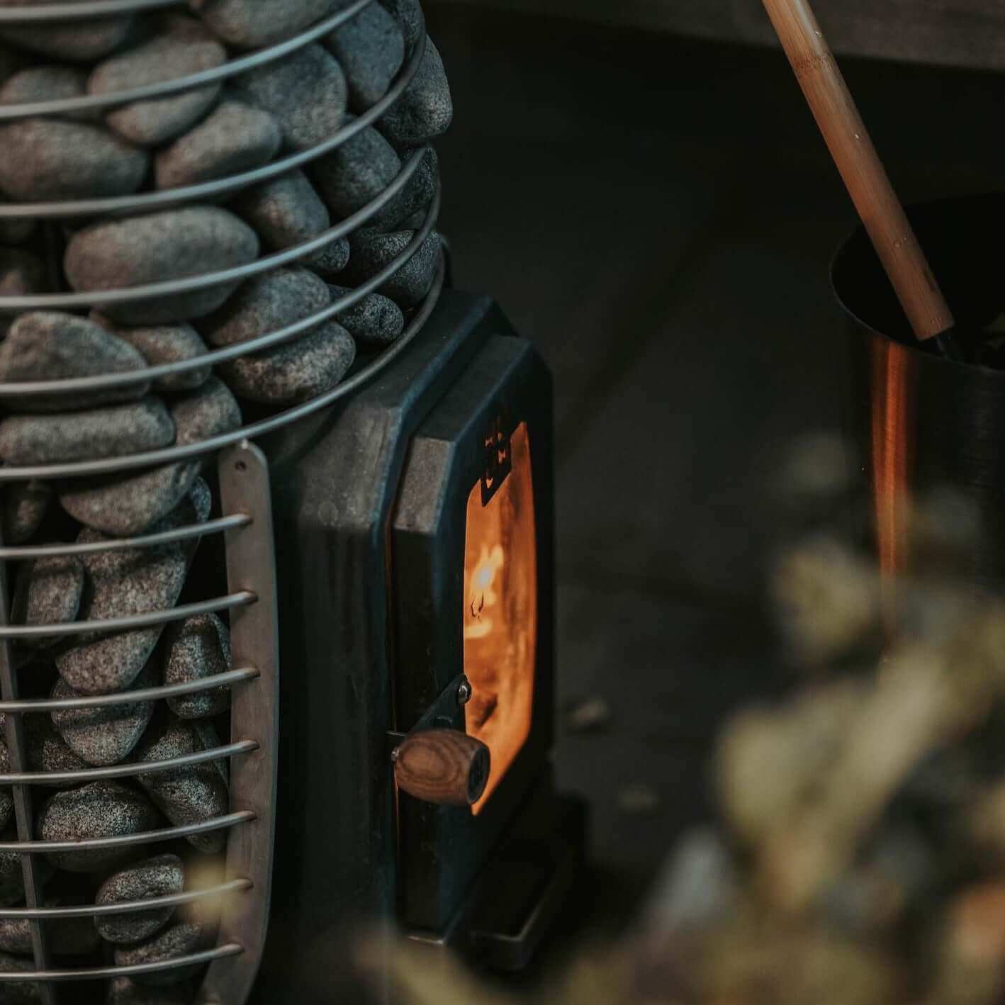 HUUM HIVE HEAT Wood Burning Stove Kit w/ Chimney, Floor Protection and Stones, view 6, RecovAthlete