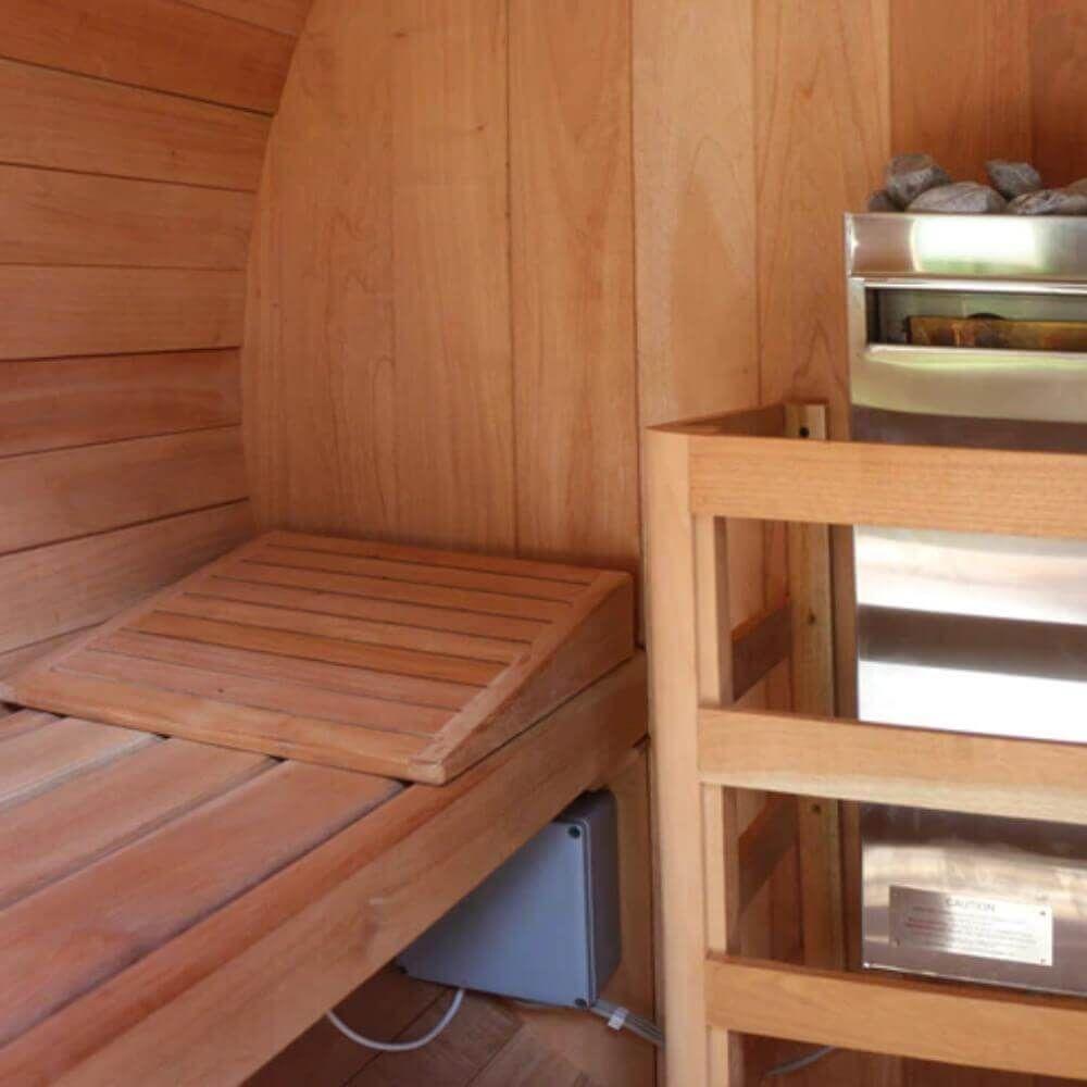 Scandia Electric Barrel Sauna with Canopy 8 Person Sauna, view 13, RecovAthlete