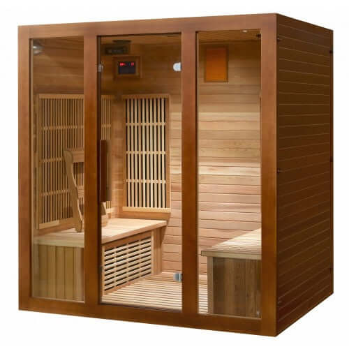 Sunray Roslyn 4 Person Cedar Sauna HL400KS, RecovAthlete