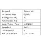 Dundalk Designer B 8KW Sauna Heater with Rocks