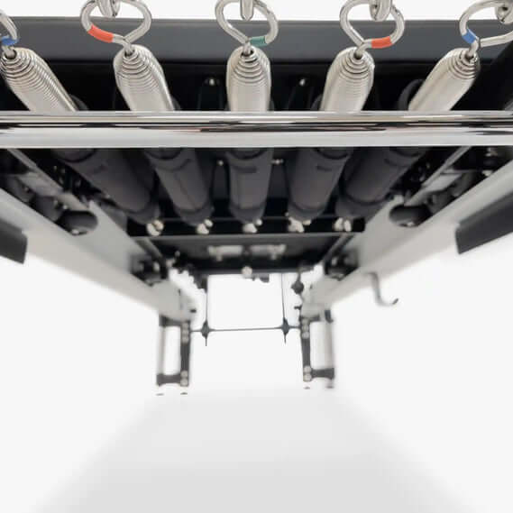 Detailed view of Align Pilates C8 Pro springs and gears