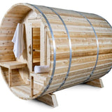 Dundalk LeisureCraft Canadian Timber Serenity 4 Person Outdoor Barrel Sauna CTC2245W