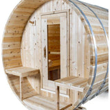 Dundalk LeisureCraft Canadian Timber Serenity 4 Person Outdoor Barrel Sauna CTC2245W