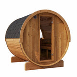 SaunaLife Model E6 4 Person Outdoor Barrel Sauna | ERGO Series