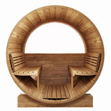 SaunaLife Model E6 4 Person Outdoor Barrel Sauna | ERGO Series