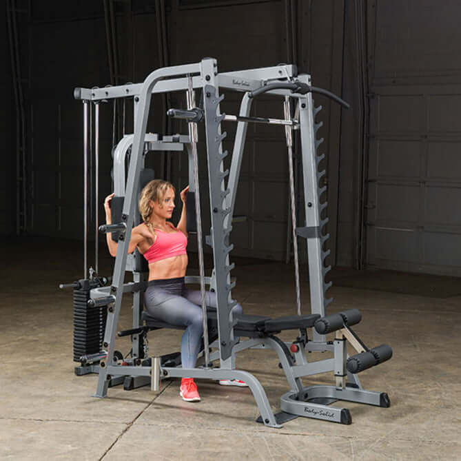 Body Solid GS348QP4 Series 7 Smith Gym, view 4, RecovAthlete