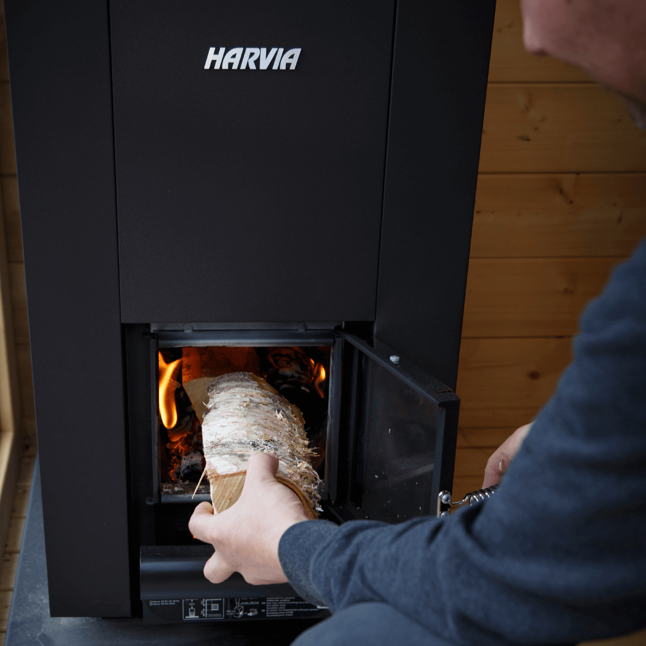 Harvia Linear 16 Wood Burning 17.9kW Sauna Stove | WK160C, view 4, RecovAthlete