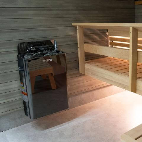 Harvia The Wall 6/8kW Electric Sauna Heater w/ Built-in Controls, view 7, RecovAthlete