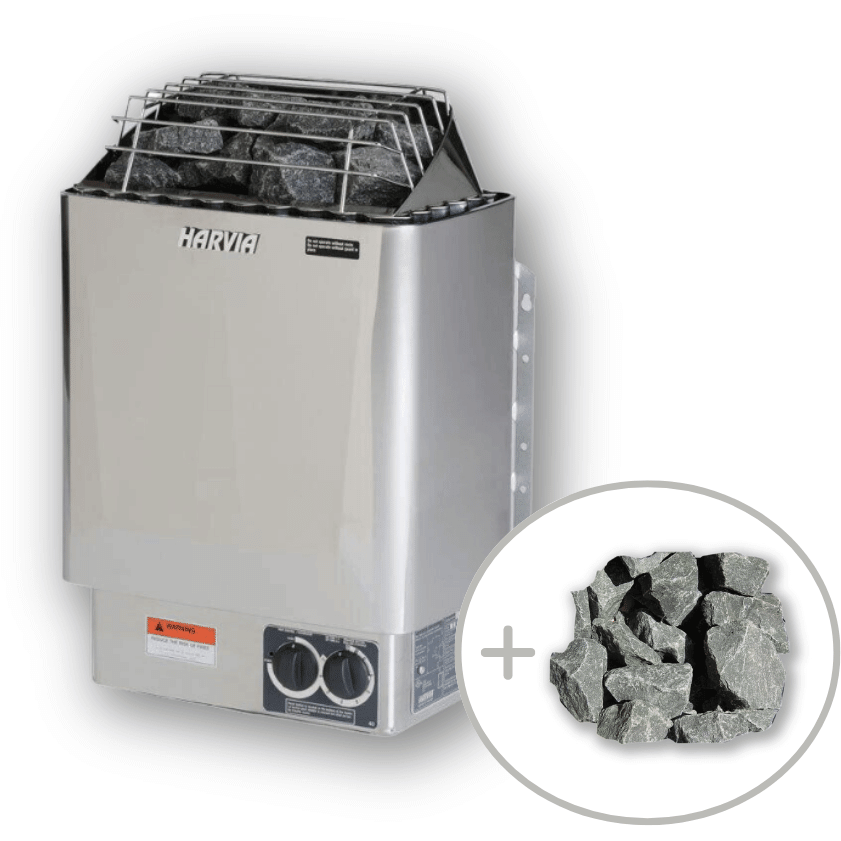 Harvia KIP Electric Heater Package w/ Built-In Controller and Stones, RecovAthlete