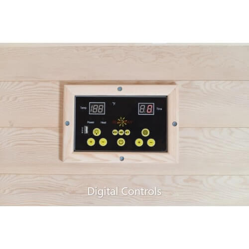 Digital controls in Sunray Sierra sauna