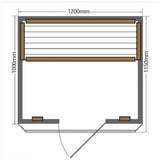 Sunray Evansport 2 Person Hemlock Sauna HL200C