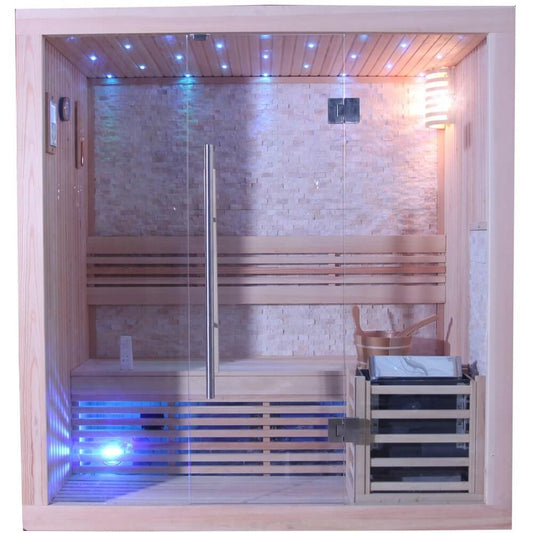 Sunray Westlake 3 Person Luxury Traditional Sauna 300LX, RecovAthlete