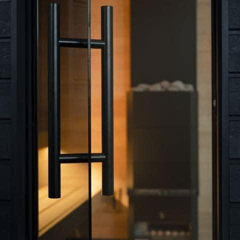 elegant door handle of SaunaLife G6 sauna
