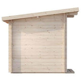 Handcrafted Northern European quality of the SaunaLife Garden-Series Model G4 SIDE VIEW