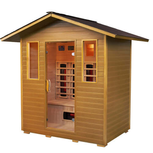 Sunray Cayenne 4-person outdoor infrared sauna HL400D - RecovAthlete