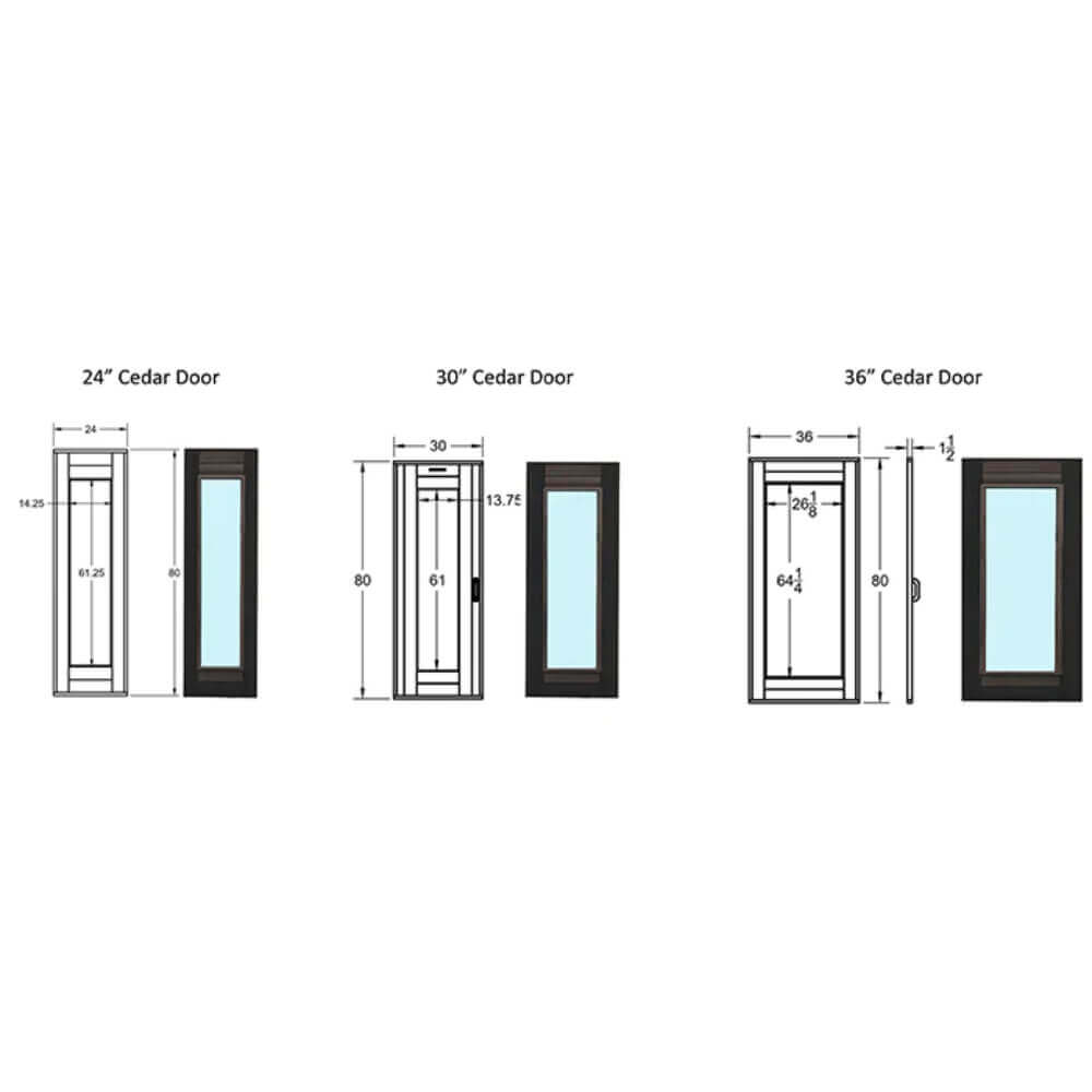 Scandia Hand-Finished Sauna Door, view 5, RecovAthlete