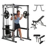 Body-Solid GPR378P4 Pro Power Rack Gym Package