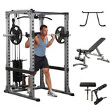 Body-Solid GPR378P4 Pro Power Rack Gym Package
