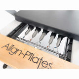 Side view of Align Pilates C8 Pro Reformer showing foot bar