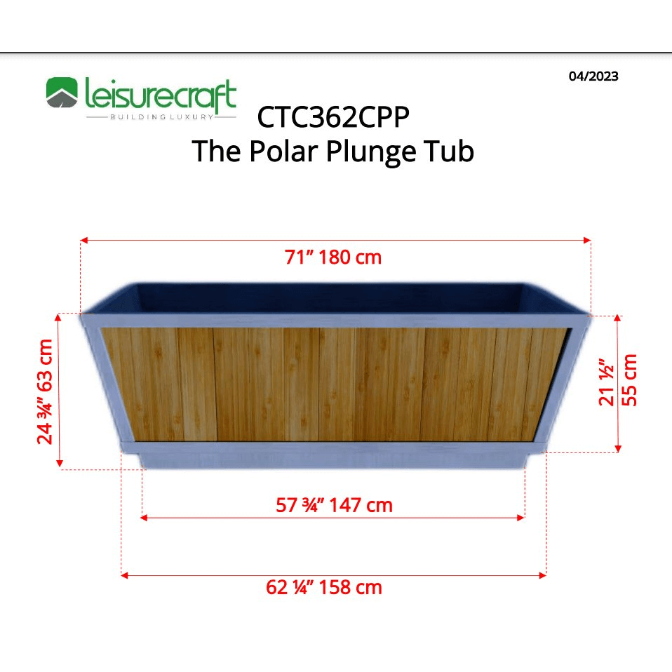 Dundalk Leisure Craft The Polar Plunge Tub - 784083521132No Tub CoverDundalkCold Plunge TherapyRecovAthlete