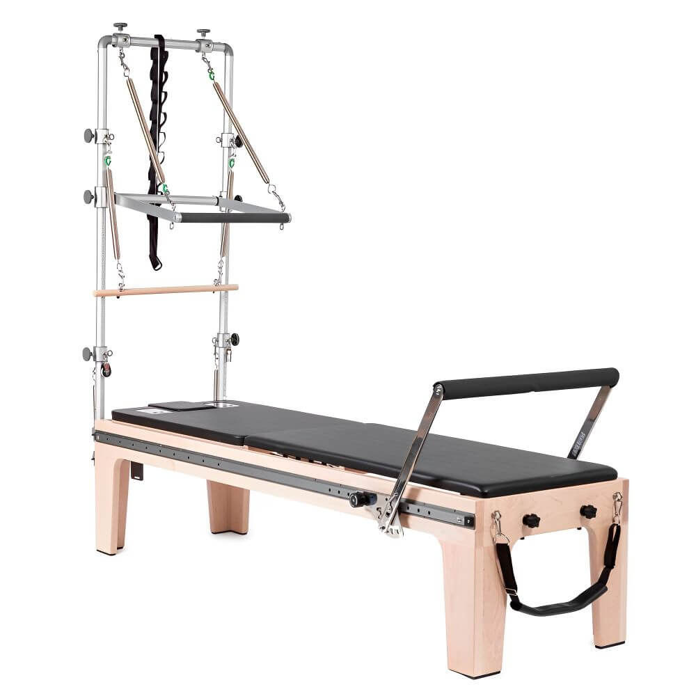 Elina Pilates Master Instructor Physio Reformer with Tower — clinical-height reformer for physiotherapy and rehab Pilates