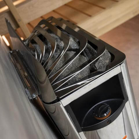 Harvia The Wall 6/8kW Electric Sauna Heater w/ Built-in Controls, view 3, RecovAthlete