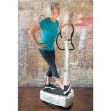 old women strecthcing on Power Plate my3 Full Body Vibration Platform