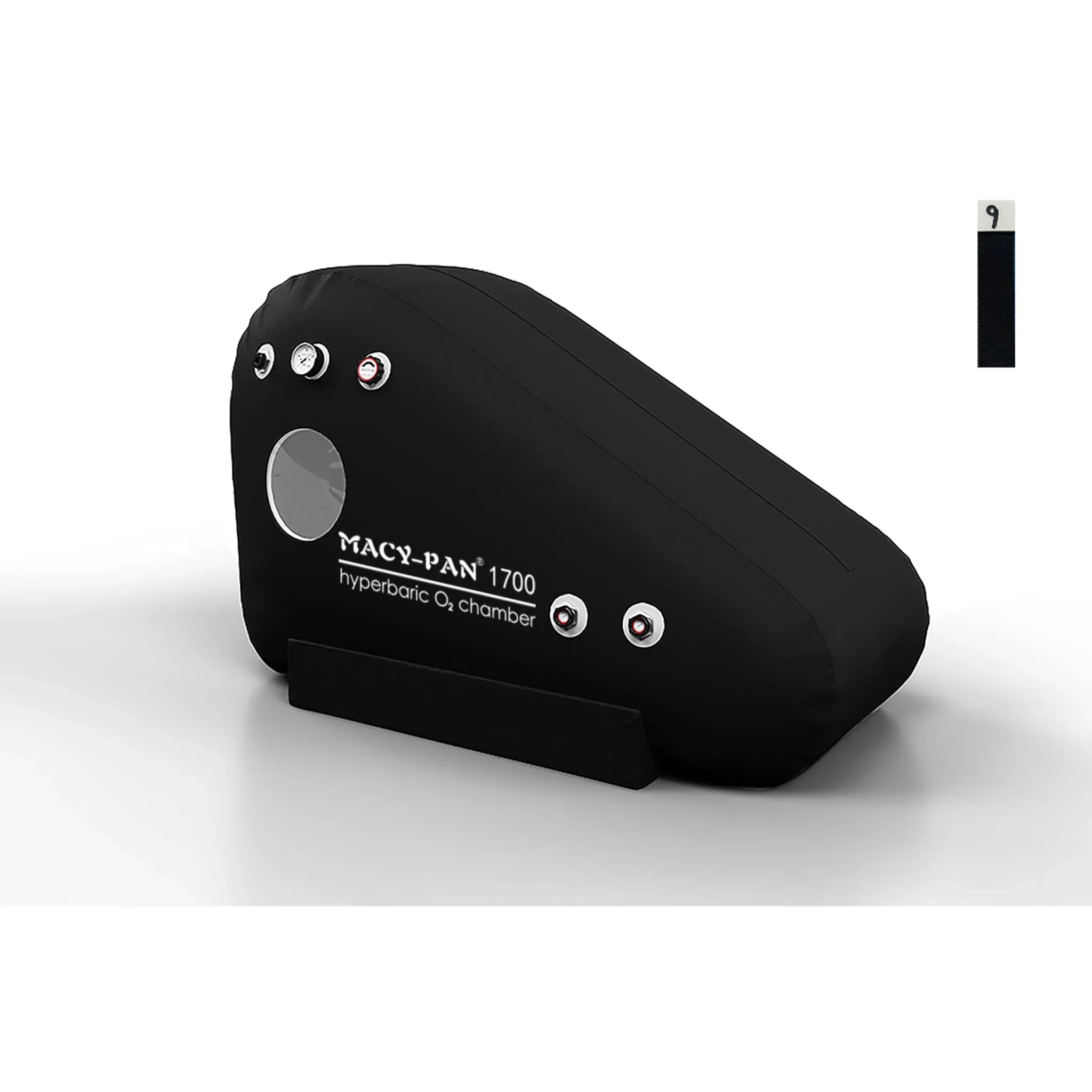 Macy-Pan ST1700 Hyperbaric Oxygen Therapy Chamber in sleek black design for effective healing.